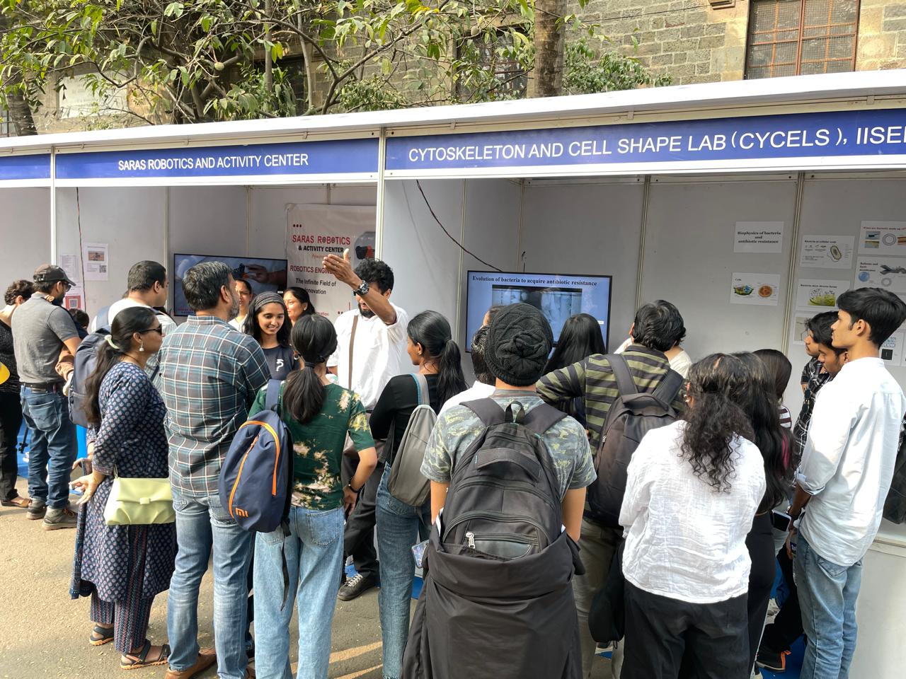 Day 2 India Science Fest 2025, CyCels Booth